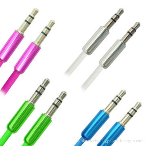 AUX Cables with 3.5 Jack to Jack, Available in Various Colors
